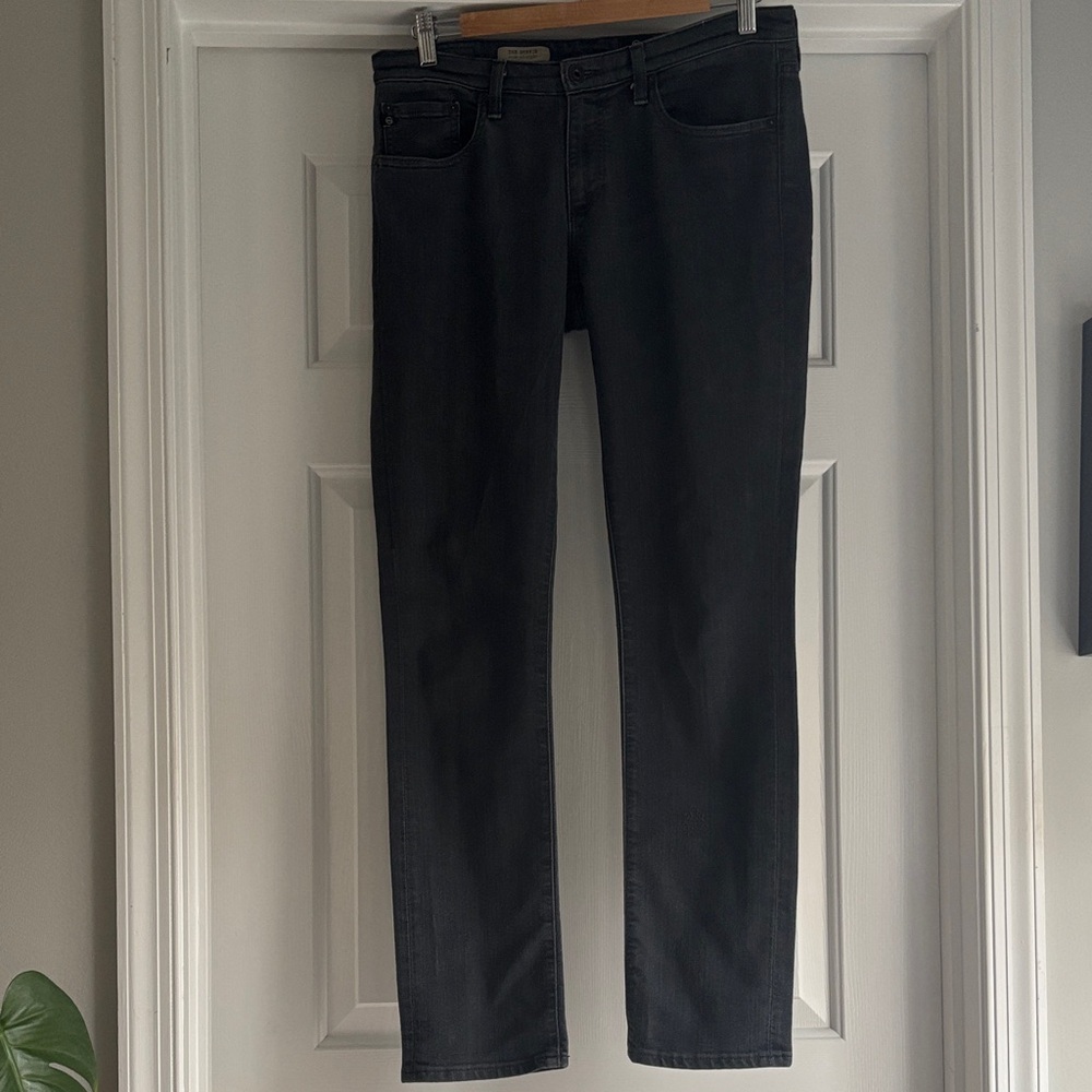 AG Women’s ‘The Stevie’ Slim Straight Charcoal Jeans